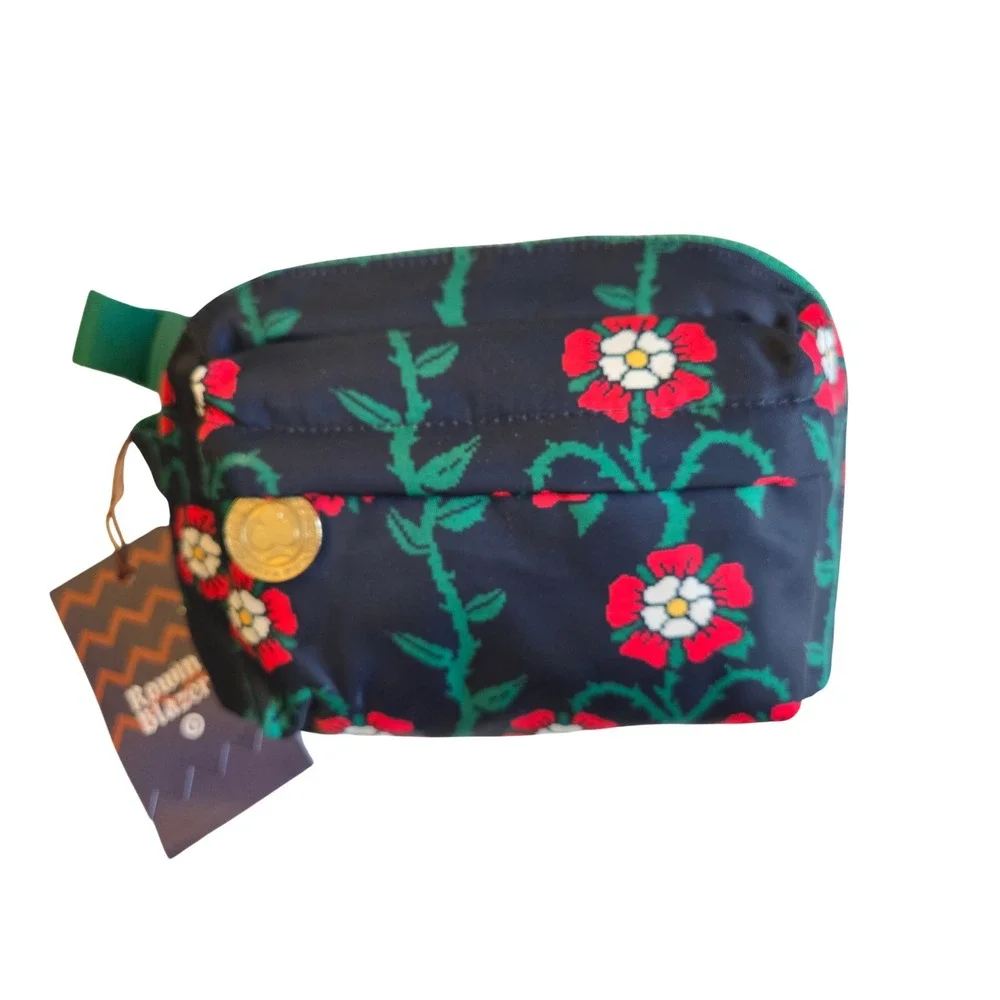 A‎ New Day™ Floral Belt Bag Crossbody Navy Red Green Target NWT